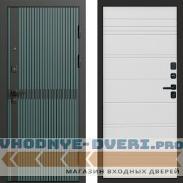 Входная дверь ГРАУНД Velutto Verde Бетон White Line